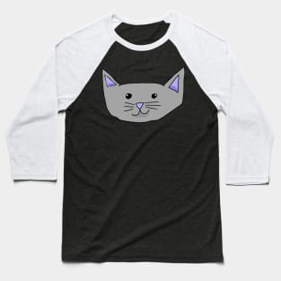 Dark Grey Cat Baseball T-Shirt